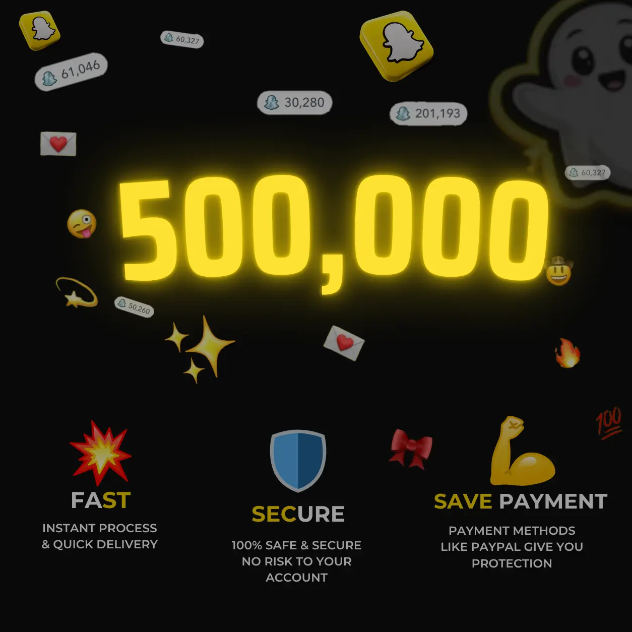 500.000 Snapchat Score kaufen — Elite Paket für Influencer
